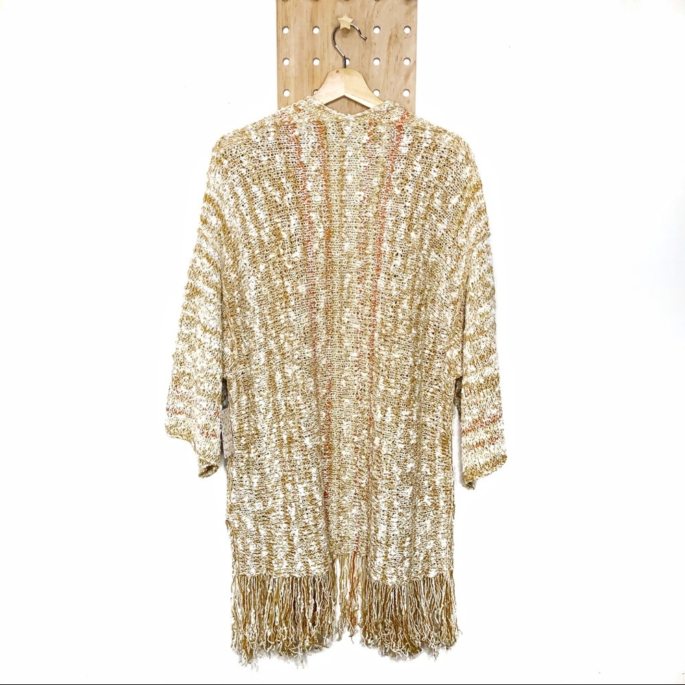 NWT FREE PEOPLE LUCIA FRINGE CARDIGAN - Picture 9 of 10